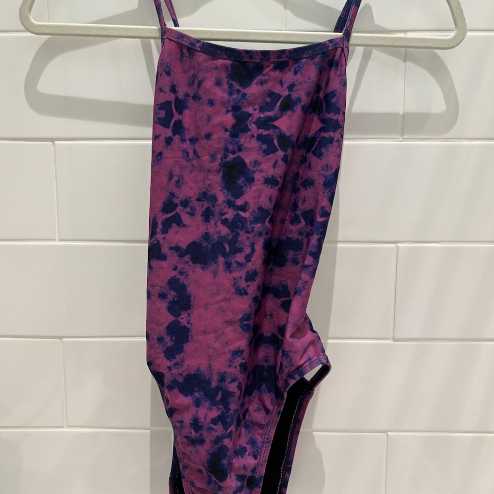 Purple galaxy print Jolyn Tie-back Onesie, Size 28 (Limited Edition)